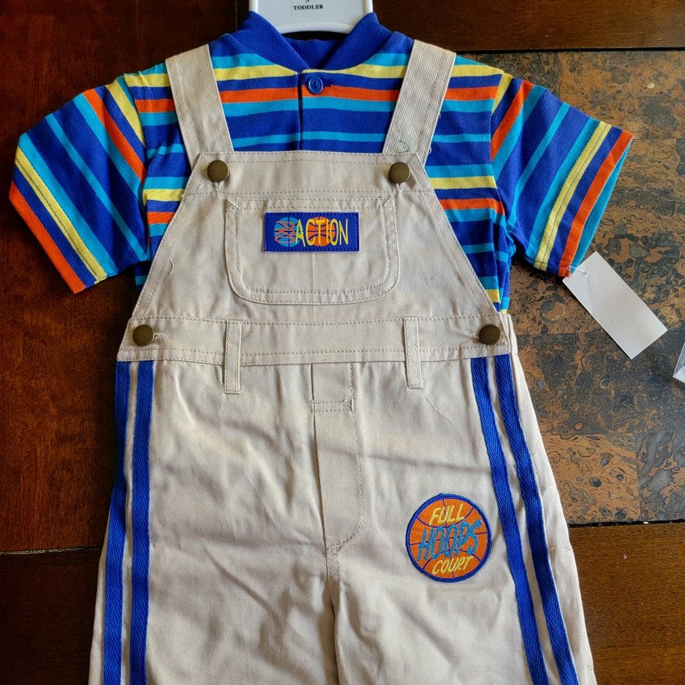 Toddler Boy Matching Overall Playsuit. New with tags.